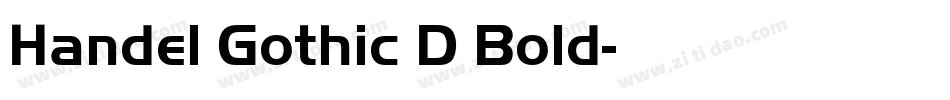 Handel Gothic D Bold字体转换
